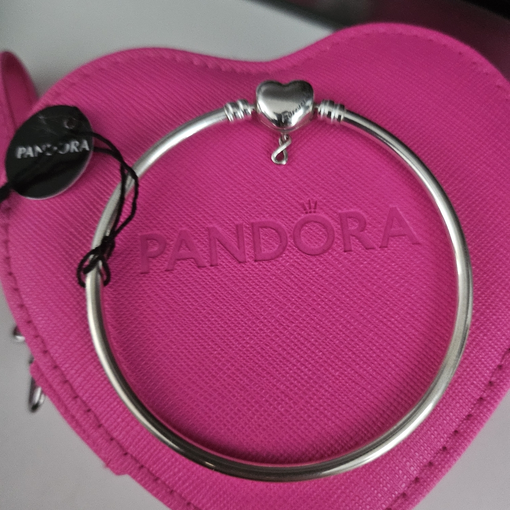Pandora Silver Heart Charm Bracelet